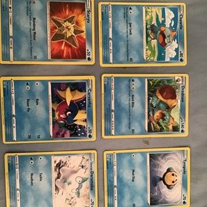 4/$10 Water Pokémon cardsx6